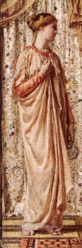 アルバート・ジョセフ・ムーア Painting - 花瓶を持って立っている女性像 アルバート・ジョセフ・ムーア
